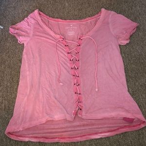 Lace up shirt